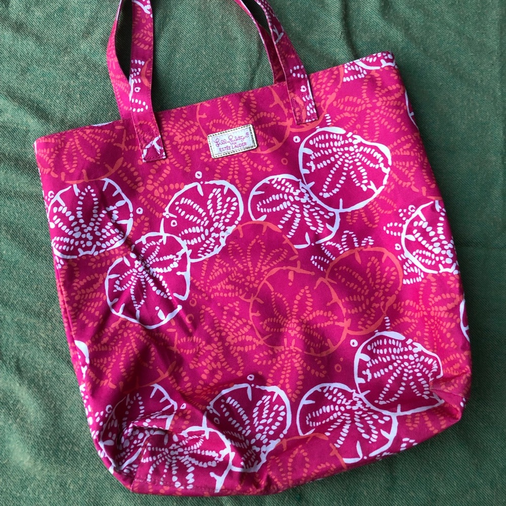 Lilly Pulitzer tote bag for Estée Lauder pink